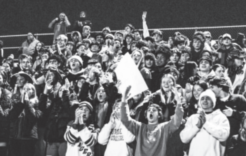 CHEERS TO THE KNIGHTS: Students rally in support for their  favorite teams during sports events. Photo provided by SHS.